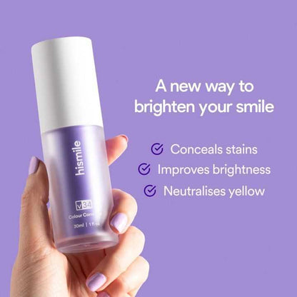 Hismile V34 Purple Whitening Toothpaste Remove Stains Reduce Yellowing Care For Teeth Gums Fresh Breath Brightening Teeth